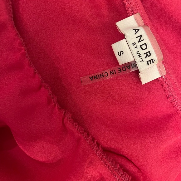 Andree by unit ONE SHOULDER RUFFLE MAXI DRESS - FUCHSIA - Picture 8 of 9